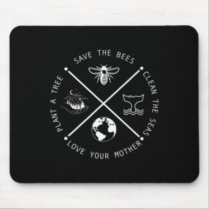 Save The Bees Plant More Trees Earth Day  Mouse Pad