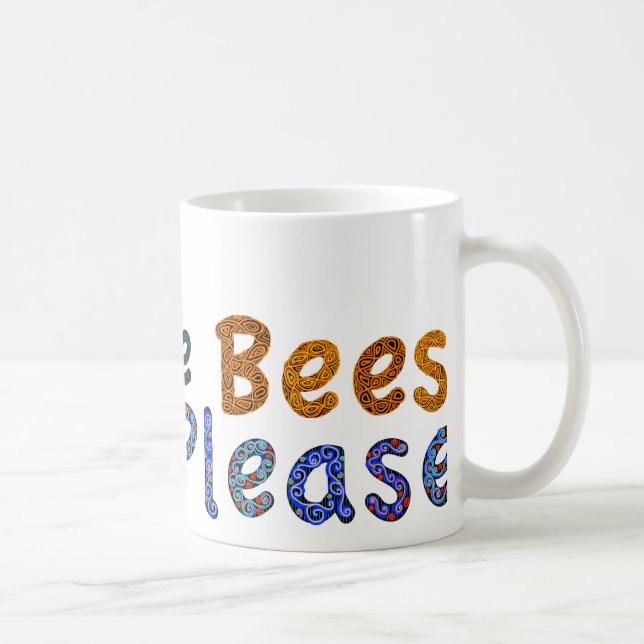 Save the Bees Please Casual Colour Coffee Cup (Right)