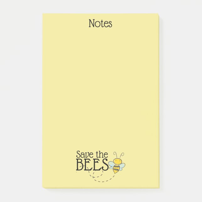 Save the Bees Post-It Notes (Front)
