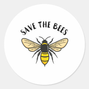 Save The Bees Save Our Planet Beekeeper Honey Eart Classic Round Sticker