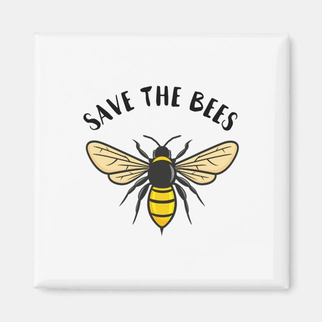 Save The Bees Save Our Planet Beekeeper Honey Eart Magnet (Front)