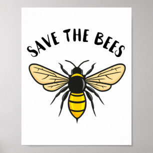 Save The Bees Save Our Planet Beekeeper Honey Eart Poster