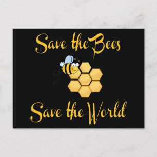 Save the Bees Save the World Postcard
