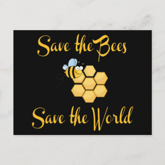 Save the Bees Save the World Postcard