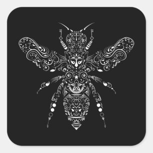 save the bees square sticker