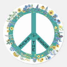 Save The Bees Sticker - Peace Sign Bee Sticker