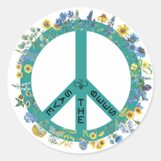 Save The Bees Sticker - Peace Sign Bee Sticker