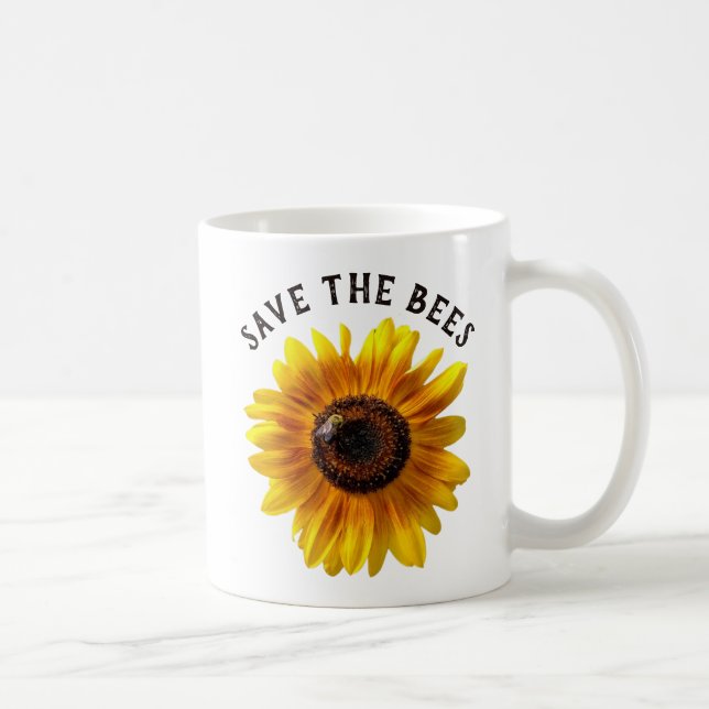 Save the Bees Sunflower Mug (Right)