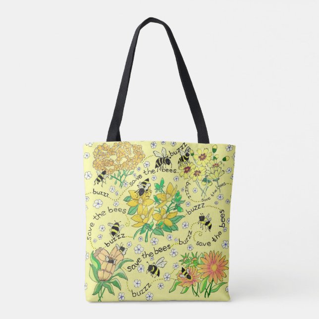 SAVE THE BEES  TOTE BAG (Back)