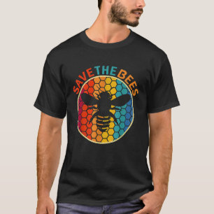 Save The Bees Vintage 70s 80s Honeybee Beekeeping  T-Shirt