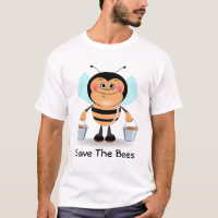 Save The Bees with a Cute Cartoon Bumble Bee Image