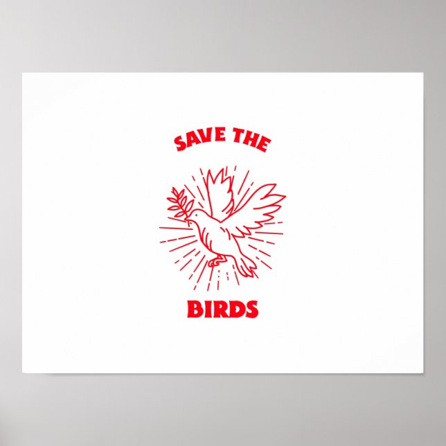 Save the birds poster (Front)