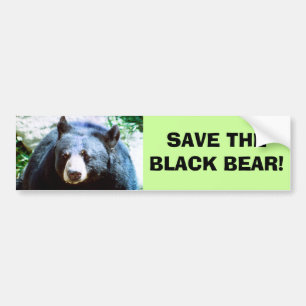Save The Black Bear Bumper Sticker