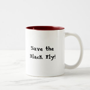 Save the Black Fly! Two-Tone Coffee Mug