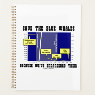 Save The Blue Whales Because We've Endangered Them Planner