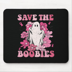 Save The Boo babies Pink Ghost Woman Breast Cancer Mouse Pad