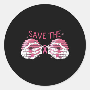 Save The Boo Bees Breast Cancer Halloween Women Classic Round Sticker