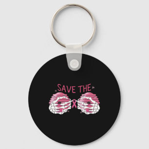 Save The Boo Bees Breast Cancer Halloween Women Key Ring
