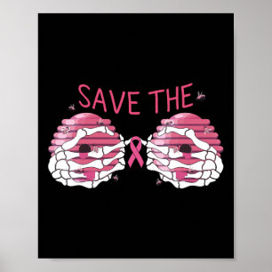 Save The Boo Bees Breast Cancer Halloween Women Poster