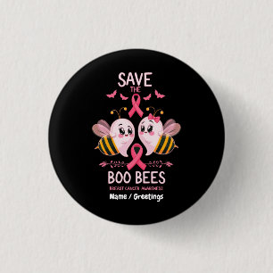Save The Boo Bees Breast Cancer Women Halloween 3 Cm Round Badge