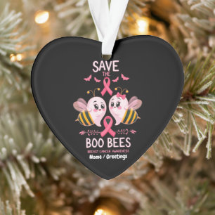 Save The Boo Bees Breast Cancer Women Halloween Ornament
