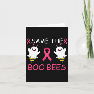 Save The Boo Bees Halloween Fun Breast Cancer Awar Card
