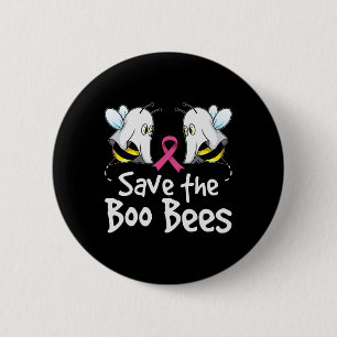 Save The Boobees Boo Bees Breast Cancer Awareness  6 Cm Round Badge