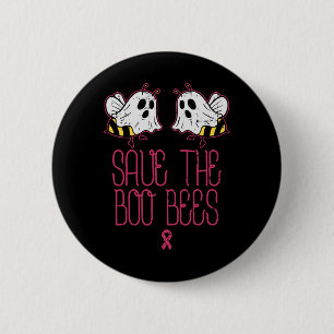 Save The Boobees Boo Bees Breast Cancer Halloween  6 Cm Round Badge