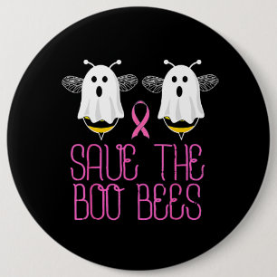 Save The Boobees Boo Bees Breast Cancer Halloween  6 Cm Round Badge