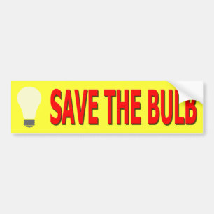 Save the Bulb Bumper Sticker (yellow)