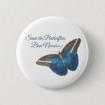 Save the Butterflies Ban Neonics Button 