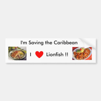 Save the Caribbean - Eat Lionfish Bumper Sticker