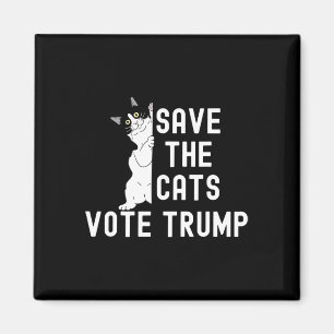 Save The Cats Vote Trump Funny Political Cat Humou Magnet