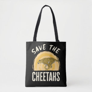 Save the Cheetahs Endangered Animal Tote Bag