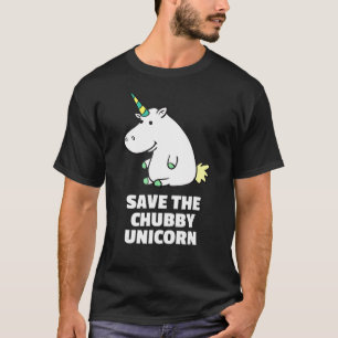 Save The Chubby Unicorn Cute Hippo T-Shirt
