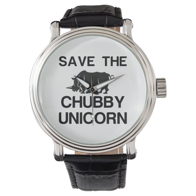 SAVE THE CHUBBY UNICORN RHINO WATCH (Front)