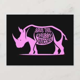 Save the Chubby Unicorn, World Rhino Day Postcard