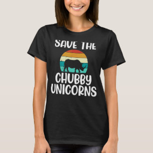 Save The Chubby Unicorns  Retro Vintage Rhino Unic T-Shirt