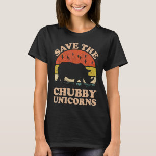 Save The Chubby Unicorns Rhino Animal Rights Acti T-Shirt