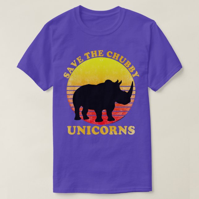 Save The Chubby Unicorns Tee Weathered Distressed (Design Front)