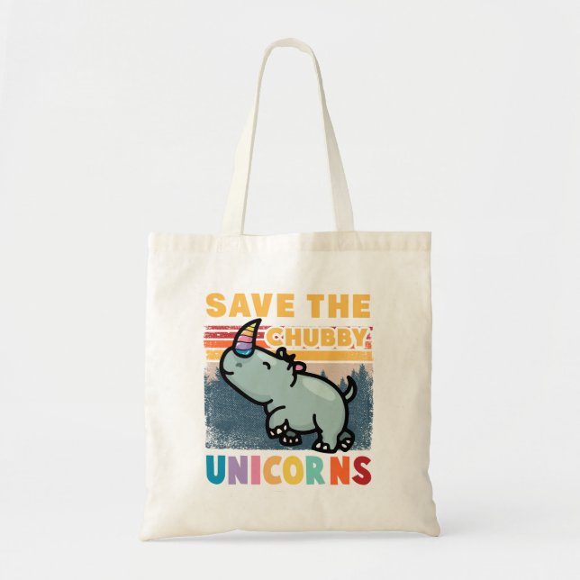 Save The Chubby Unicorns Tote Bag (Front)