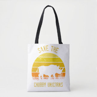 Save the Chubby Unicorns Tote Bag