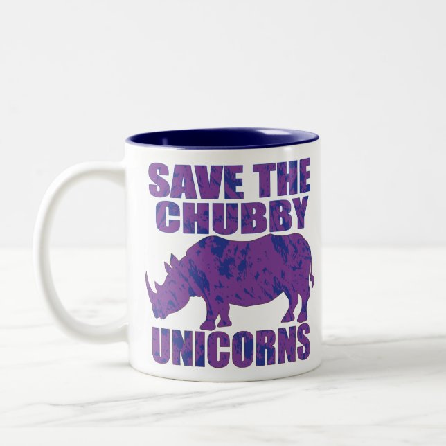 Save-The-Chubby-Unicorns- Two-Tone Coffee Mug (Left)