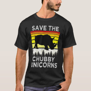 Save The Chubby Unicorns Vintage Colours Distresse T-Shirt