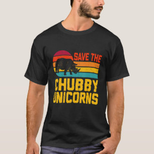 Save The Chubby Unicorns Vintage  Rhino Animal Rig T-Shirt