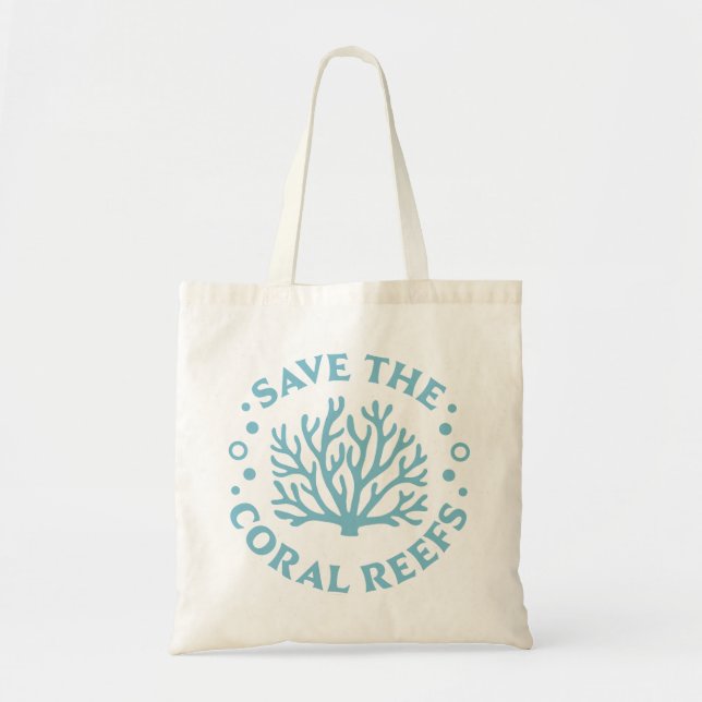 Save the coral reefs tote bag (Front)