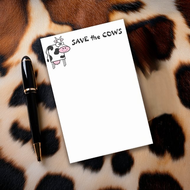 Save the Cows Cute Animal Rights Post-it Notes (Creator Uploaded)