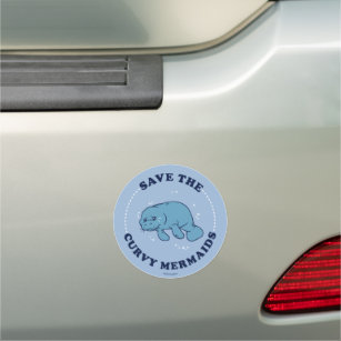 Save The Curvy Mermaids Car Magnet