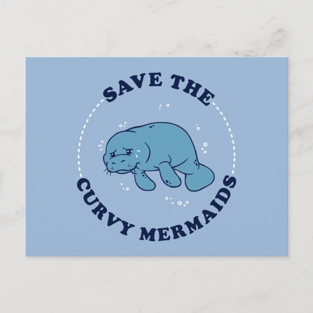 Save The Curvy Mermaids Postcard (Front)
