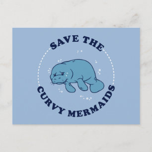 Save The Curvy Mermaids Postcard